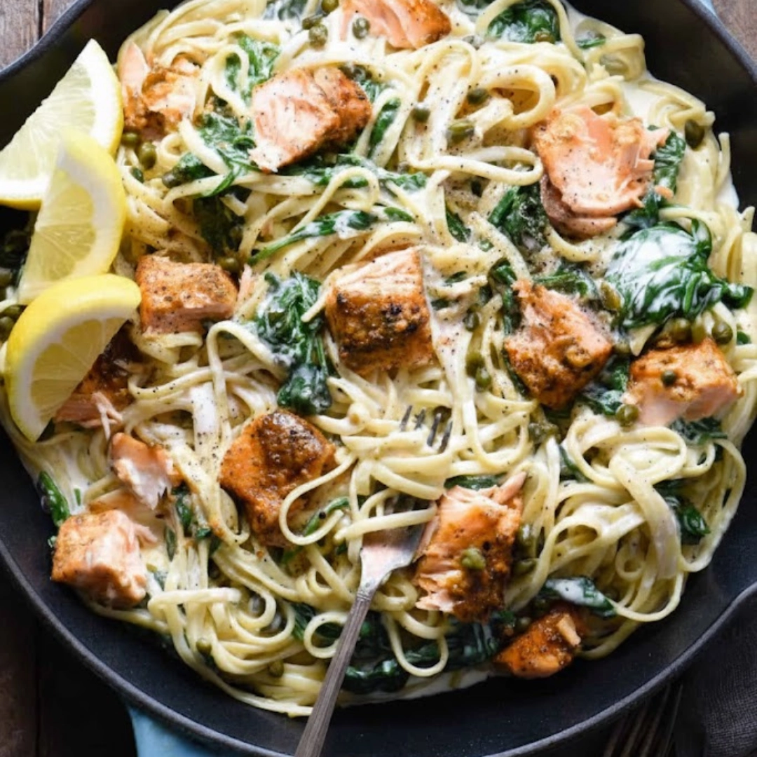 salmon pasta recipe creamy dinner