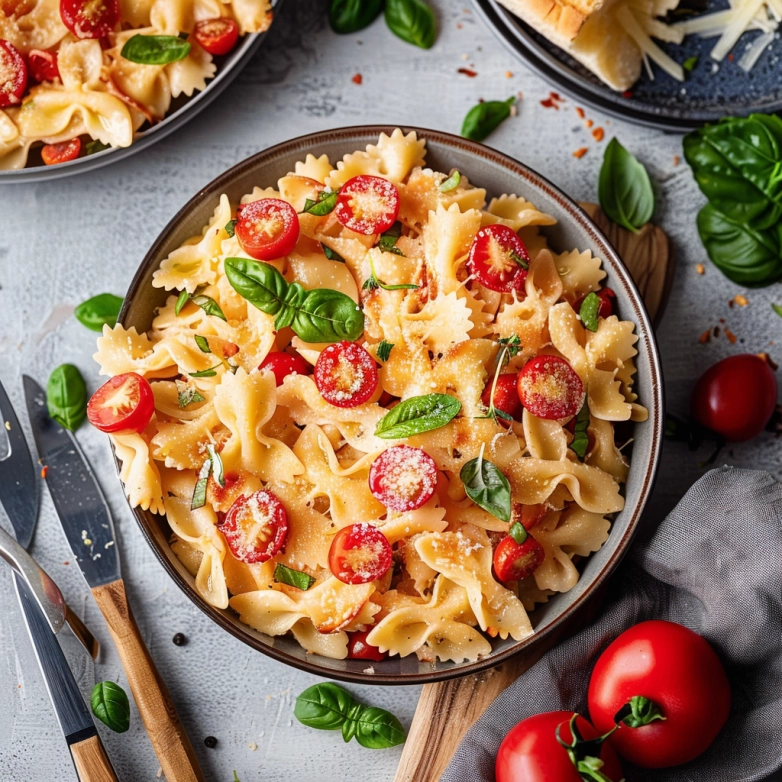 Creamy boursin pasta with roasted tomatoes and herbs in a white casserole dish-535e-4737-a611-55250b8249db_result Creamy boursin pasta with roasted tomatoes and herbs in a white casserole dish