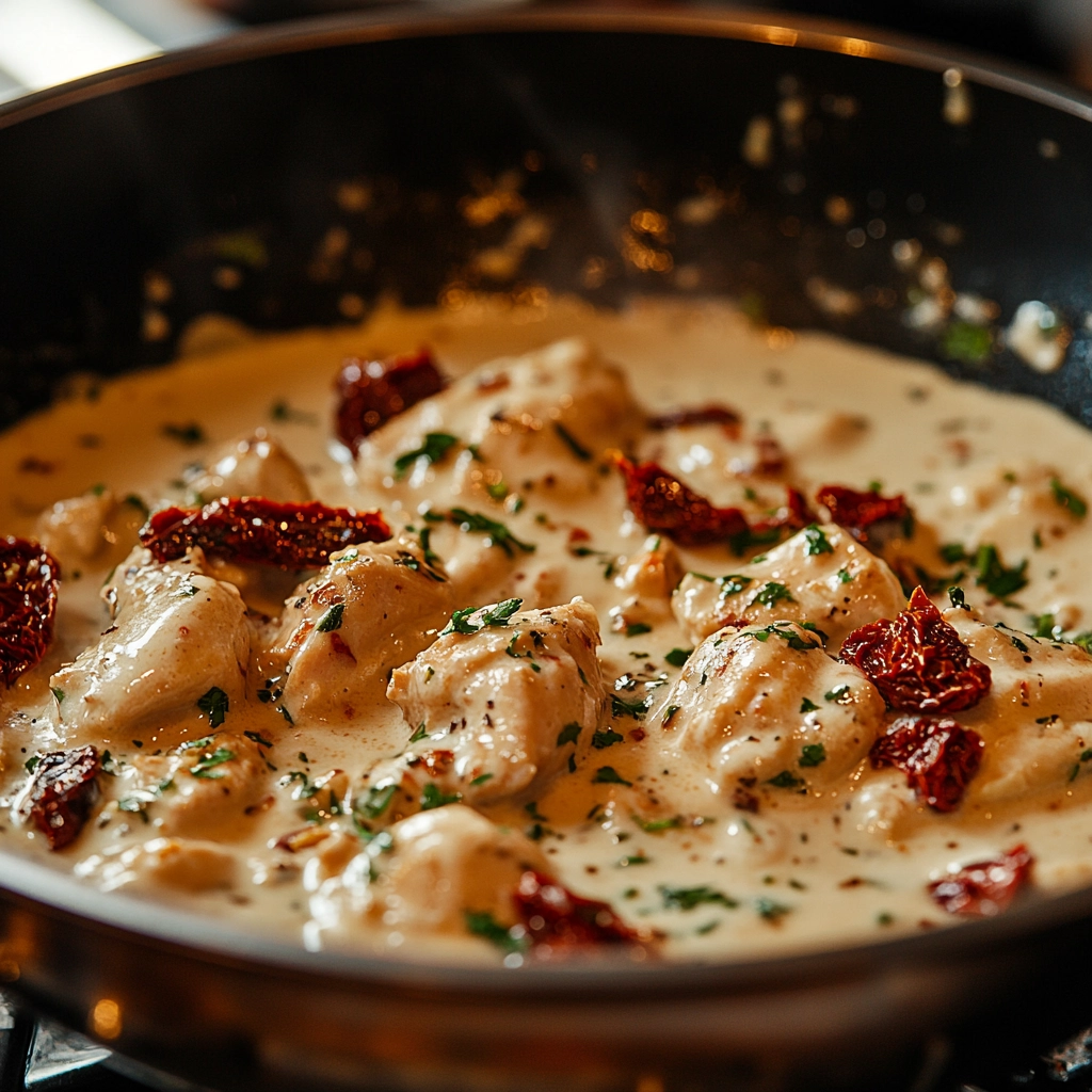 Cooking marry me chicken pasta with creamy sauce Cooking marry me chicken pasta with creamy sauce