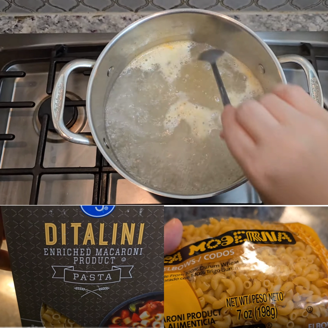 mixing-mexican-macaroni-salad Mixing Mexican macaroni salad with lime mayo