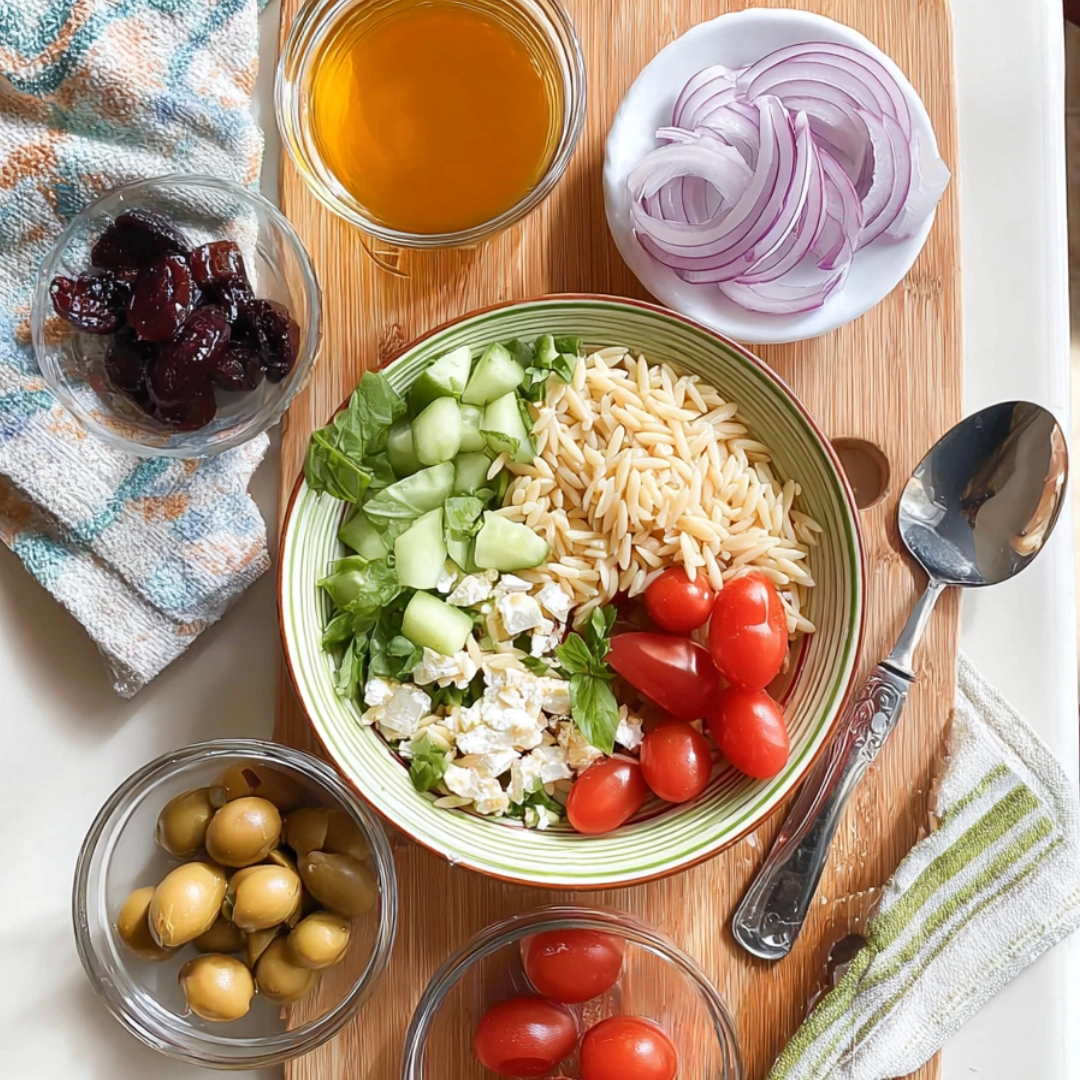 orzo-pasta-salad-ingredients Ingredients for orzo pasta salad