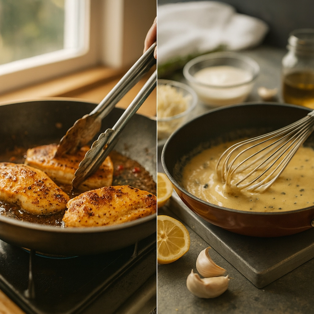 Cowboy Butter Chicken Linguine Ingredients Cowboy Butter Chicken Linguine ingredients laid out