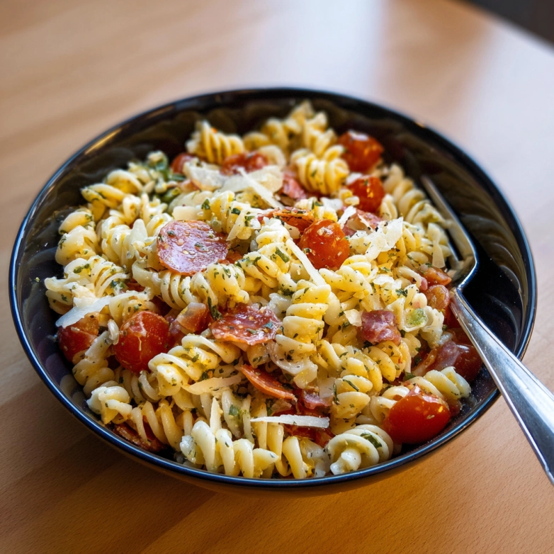 pasta-salad-with-pepperoni-featured.jpg pasta salad with pepperoni in a summer bowl