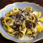 creamy mushroom pappardelle pasta