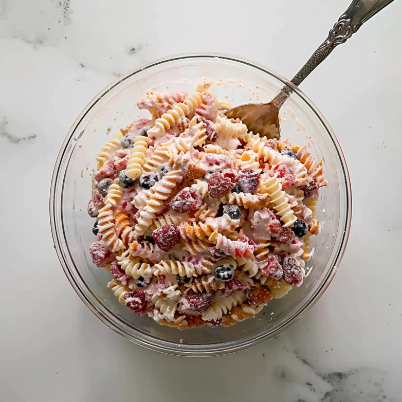 Bacon Ranch Pasta Salad Variations Bacon ranch pasta salad variations with added vegetables and cheese