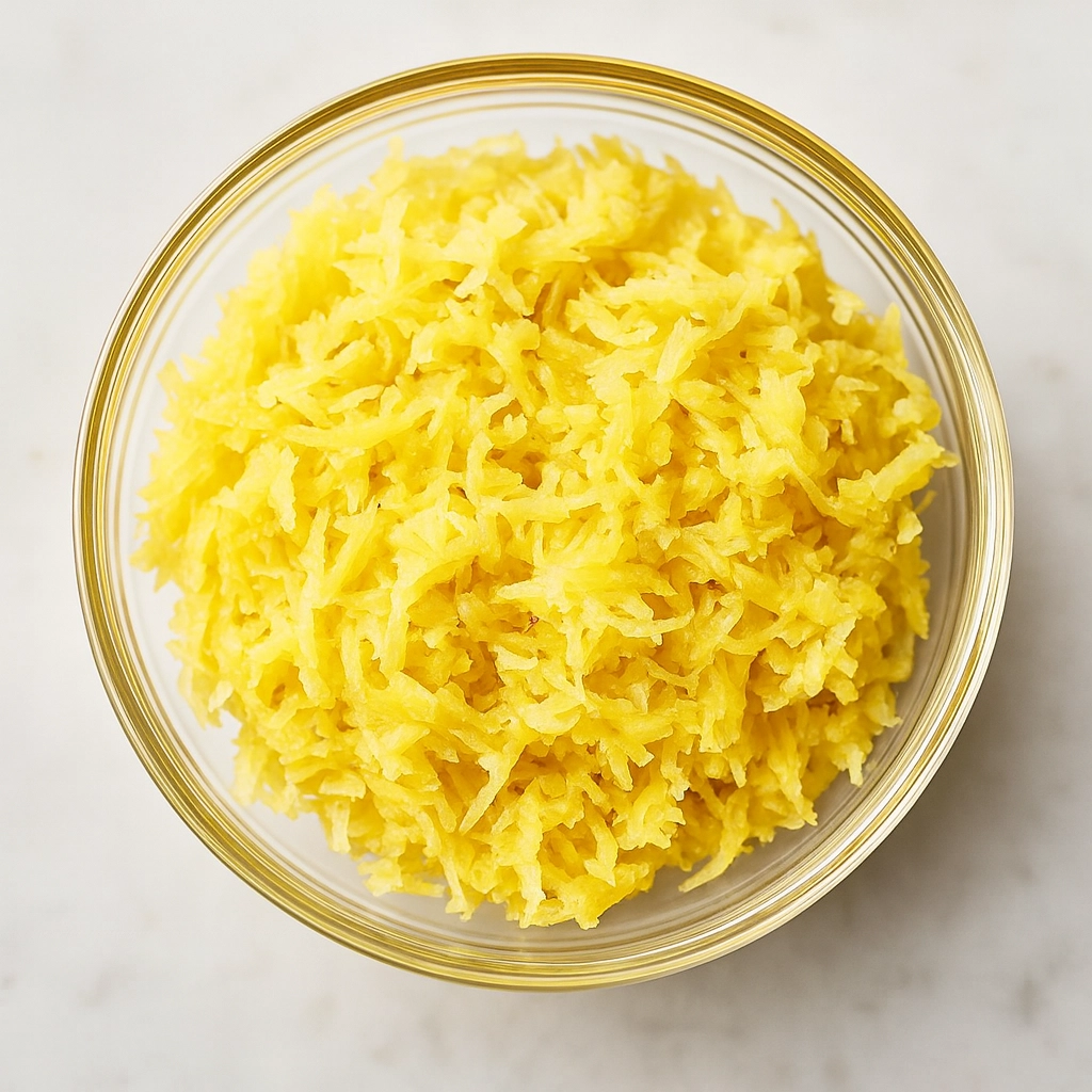 Step-by-step spaghetti squash recipe baked and shredded