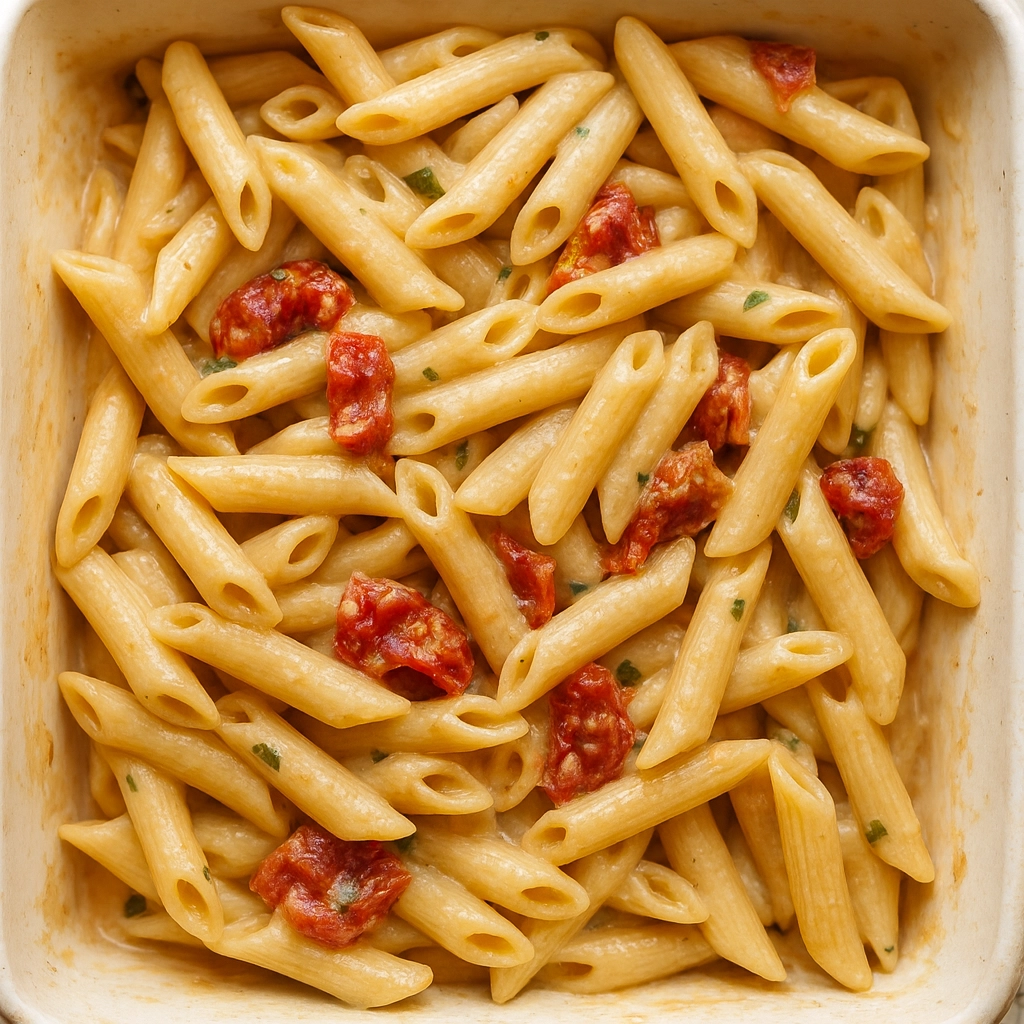 Boursin pasta with herbs and garlic