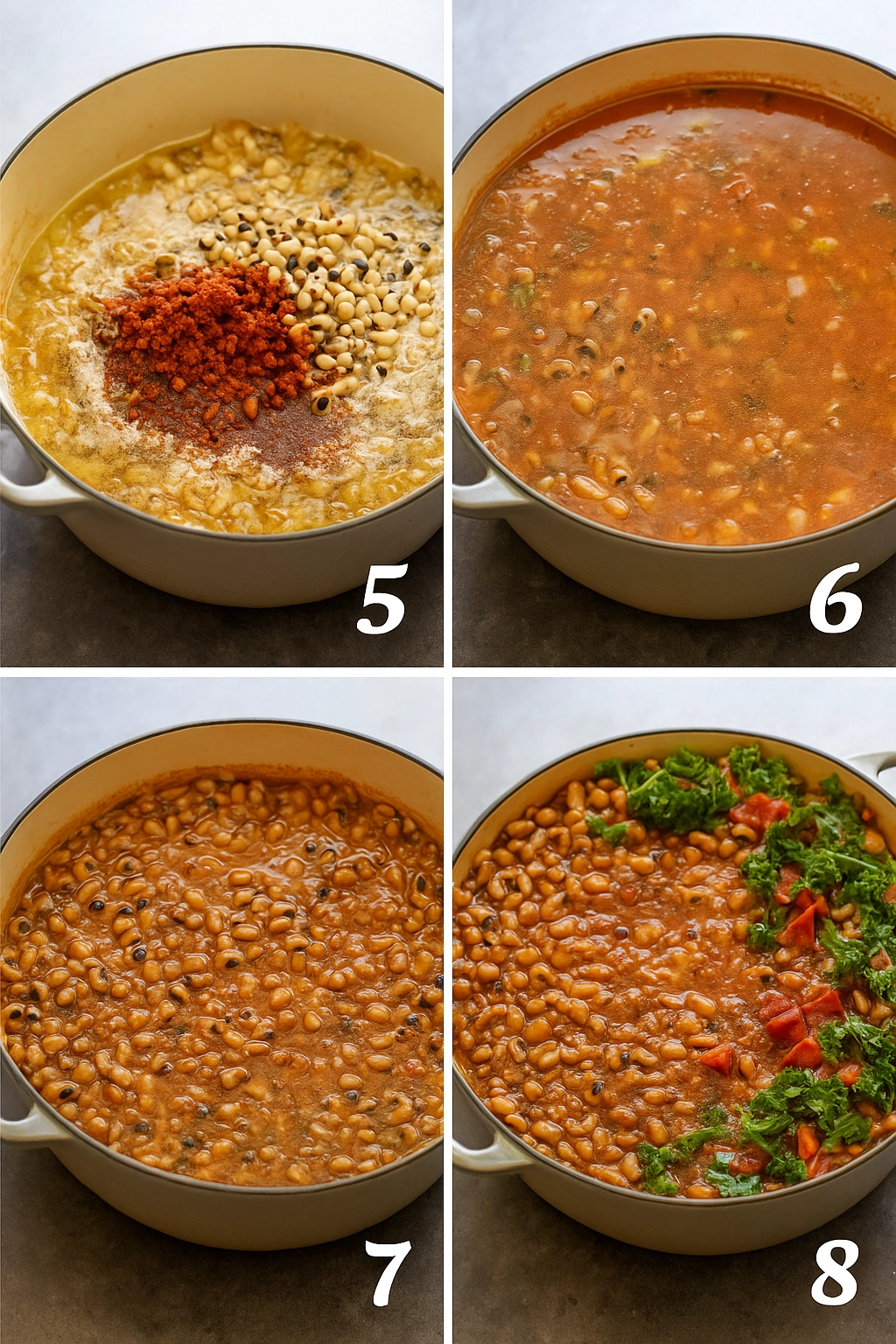 tep-by-step black eyed peas recipe cooking in a Dutch oven tep-by-step black eyed peas recipe cooking in a Dutch oven