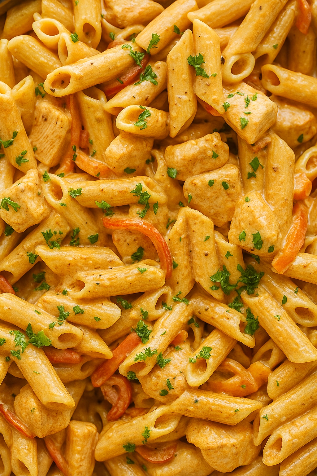 Cashew Creamy Cajun Chicken Pasta in a bowl topped with parsley Cashew Creamy Cajun Chicken Pasta in a bowl topped with parsley