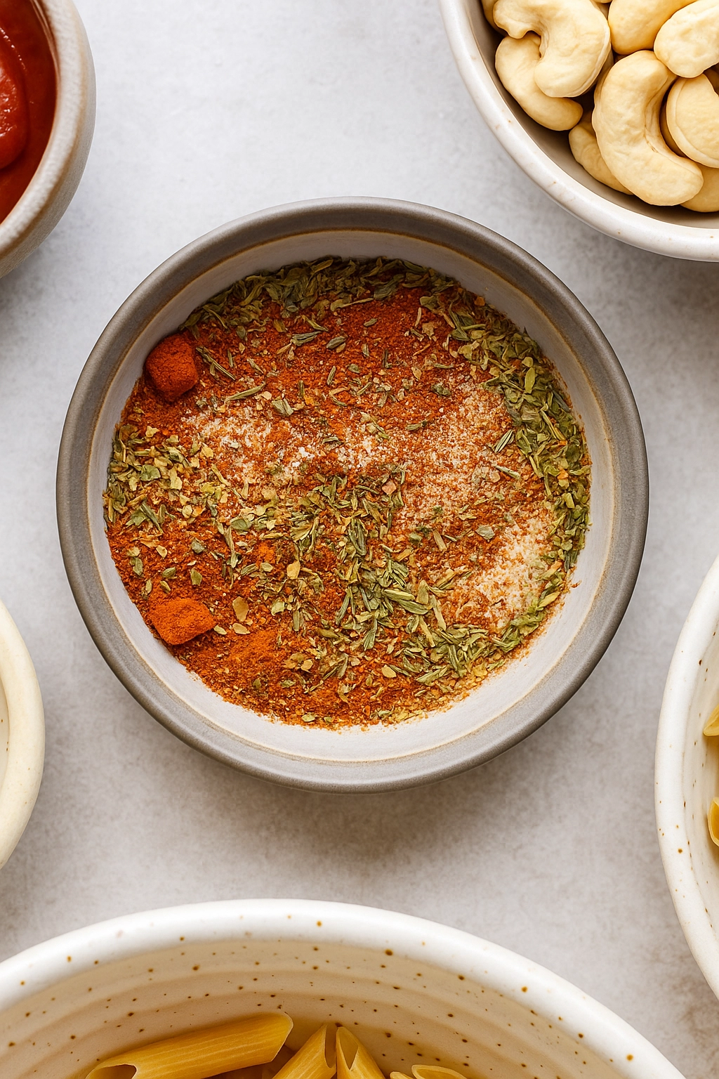 Step-by-step making of Cashew Creamy Cajun Chicken Pasta Step-by-step making of Cashew Creamy Cajun Chicken Pasta