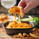 Creamy and cheesy buffalo chicken dip baked to perfection
