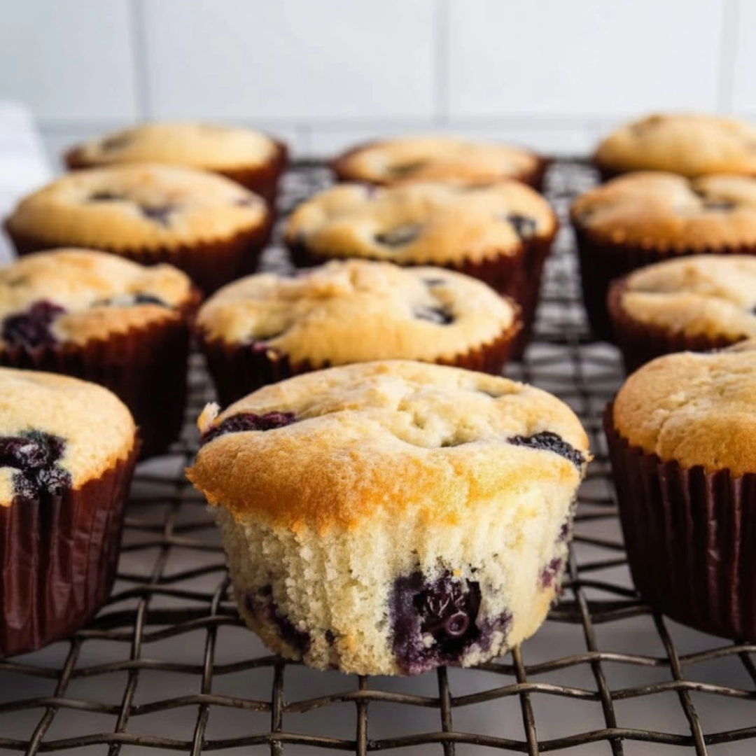 Moist gluten-free blueberry muffins with almond flour option
