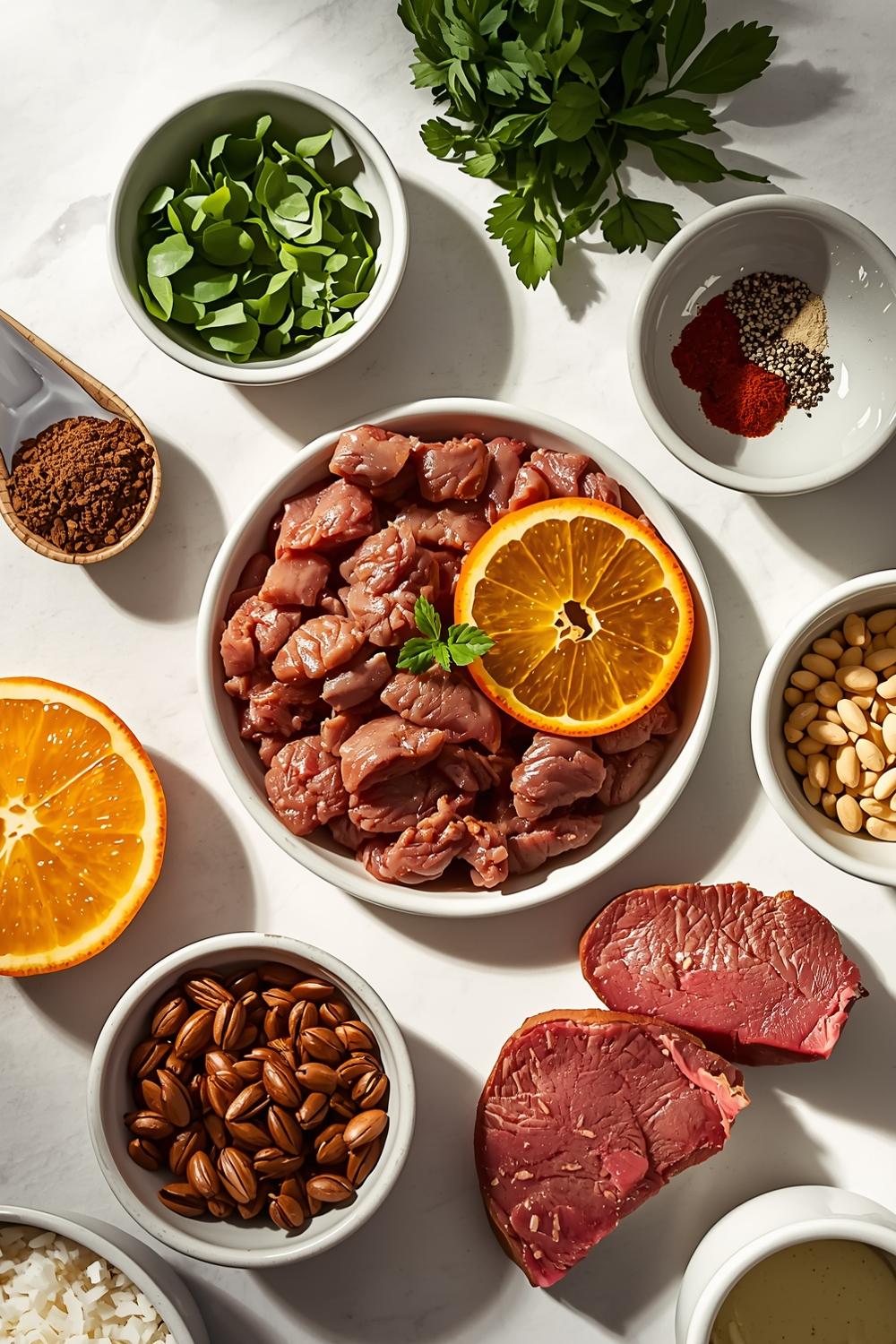 Ingredients for Slow cooker cinnamon & orange beef