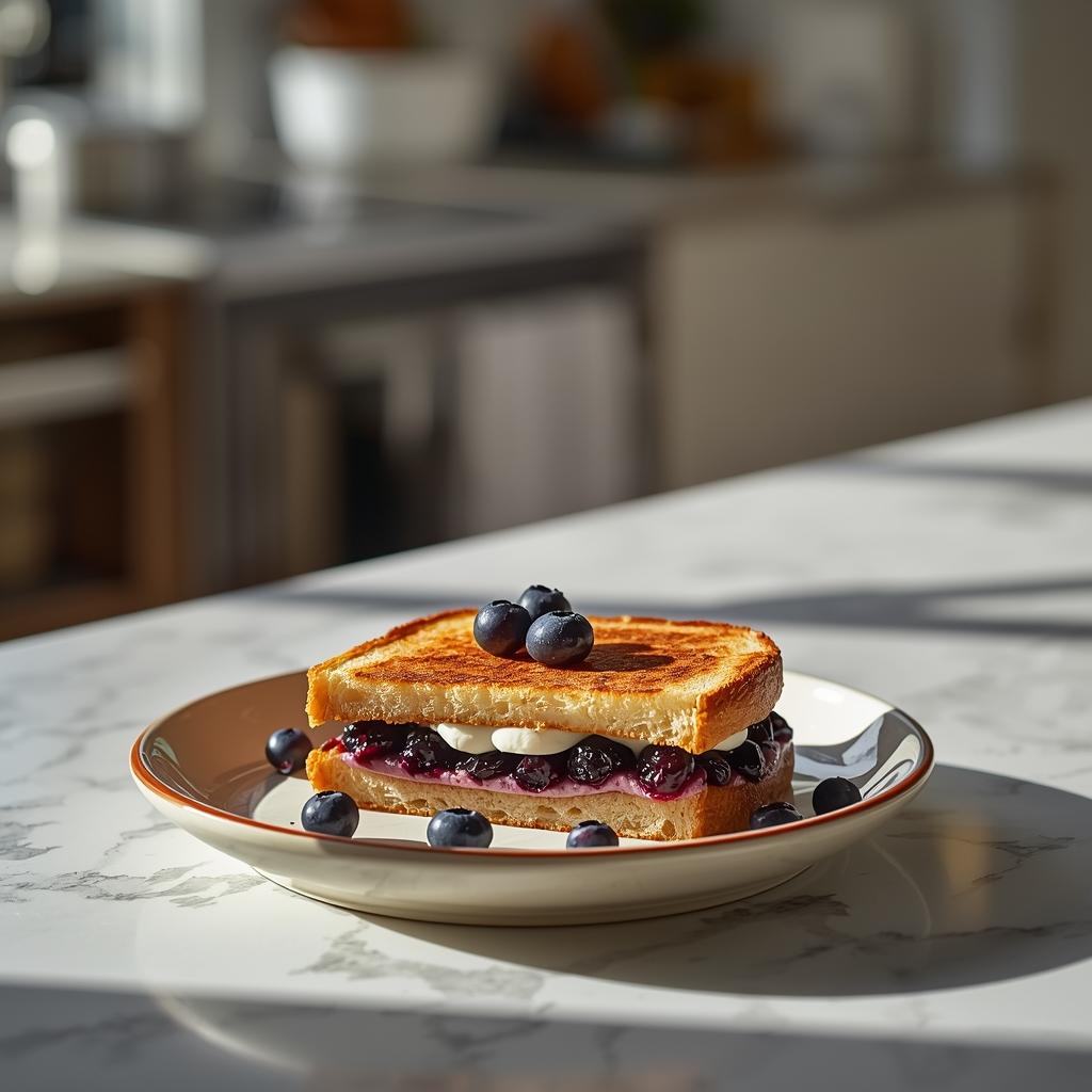 gourmet blueberry and brie grilled cheese recipe