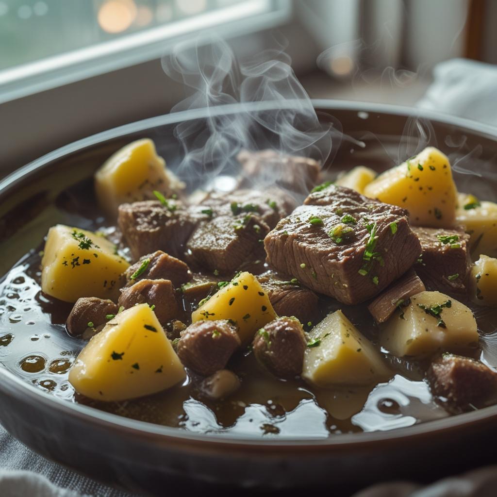 Easy Slow Cooker Garlic Butter Beef Chuck Roast with Potatoes