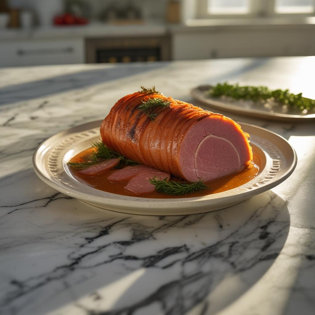 slow cooker gammon with honey glaze