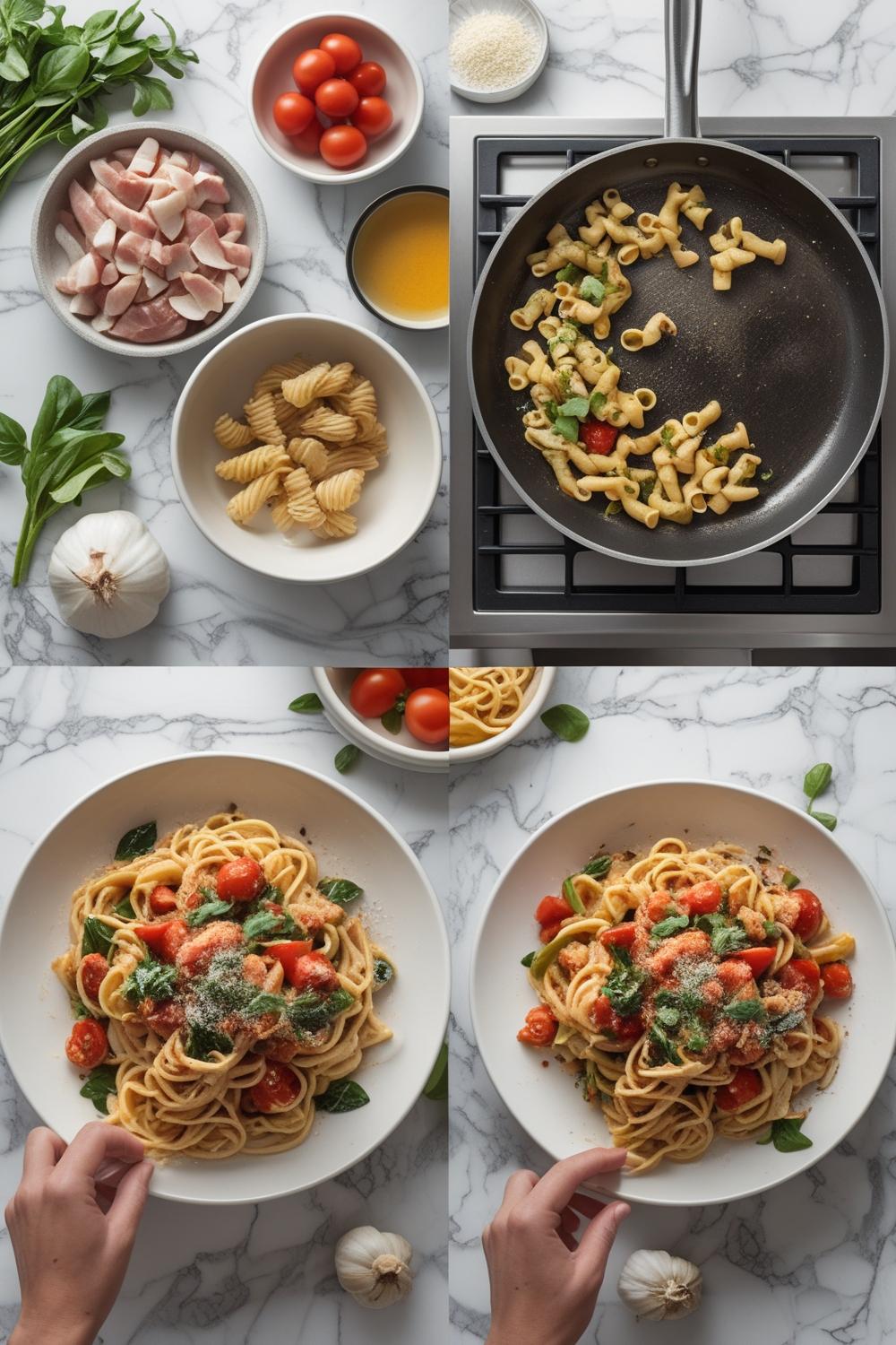 Cooking Steps for Meal prep: pasta
