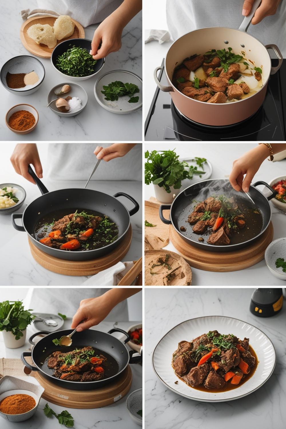 Cooking Steps for Family meals: Easy lamb-tagine