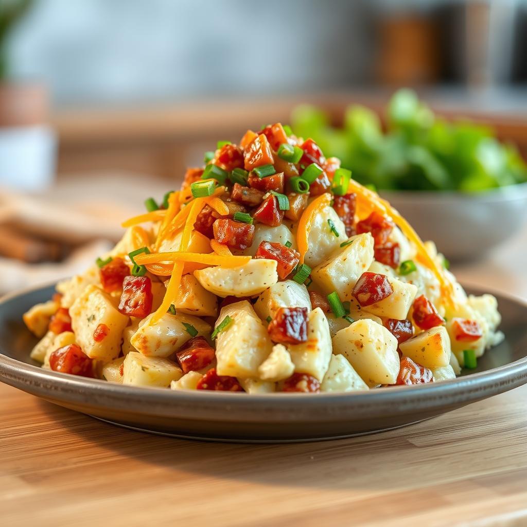 best loaded baked potato salad recipe with bacon and cheese