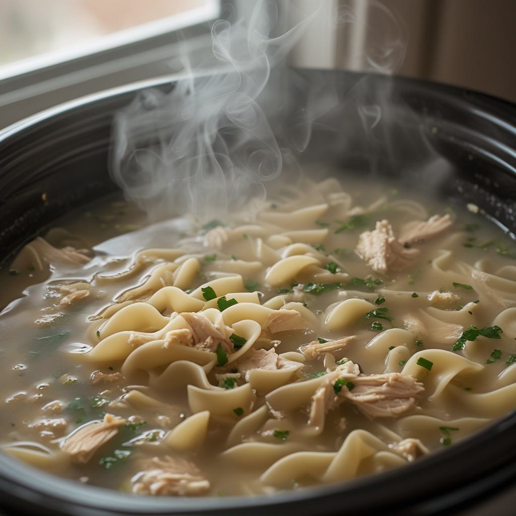 easy slow-cooker chicken noodle soup recipe