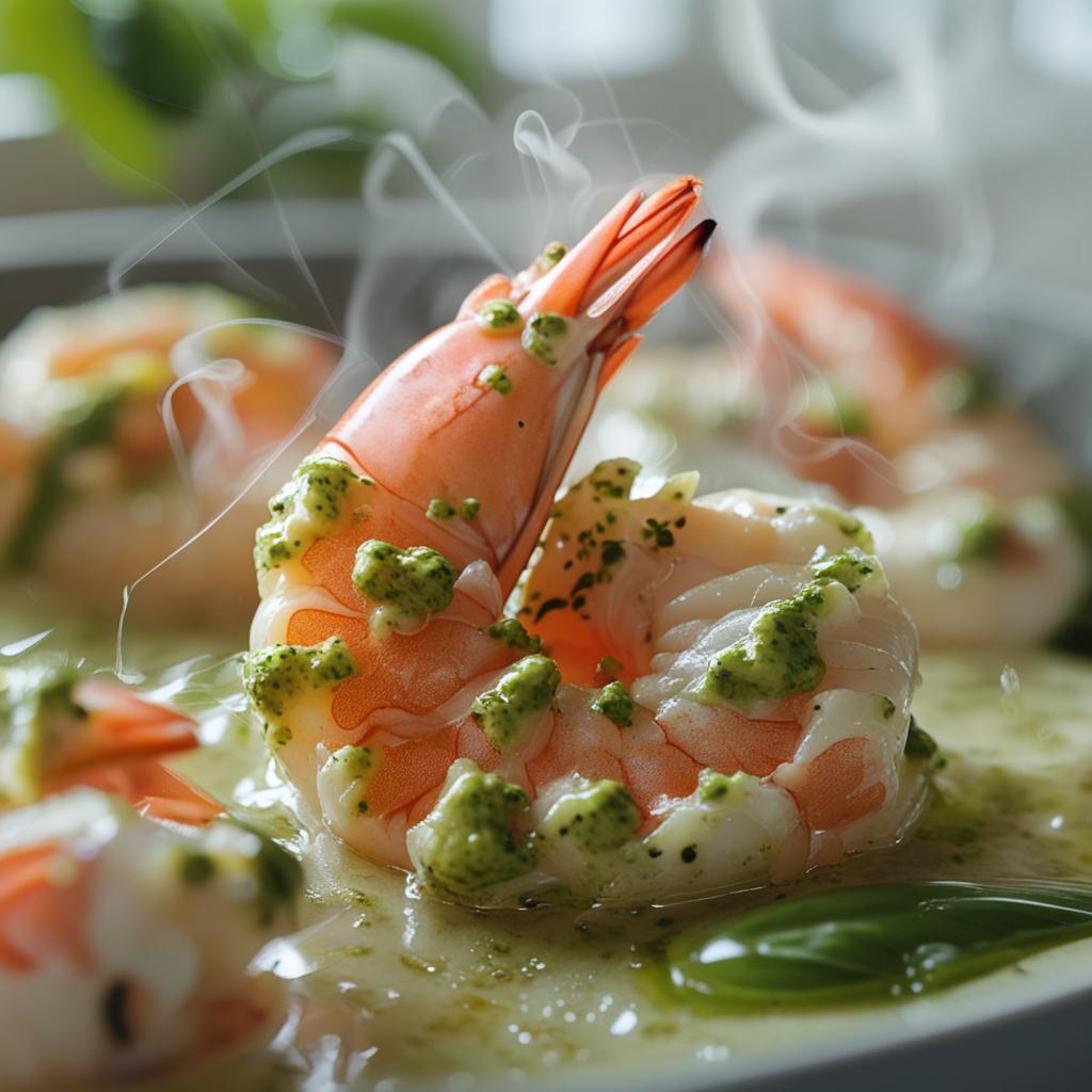creamy pesto shrimp pasta