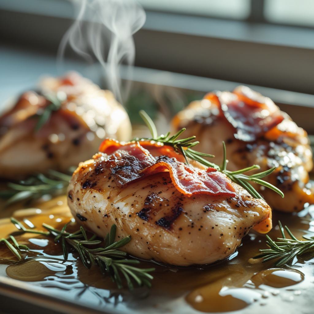 Grilled Chicken Recipe with Rosemary Bacon Wraps