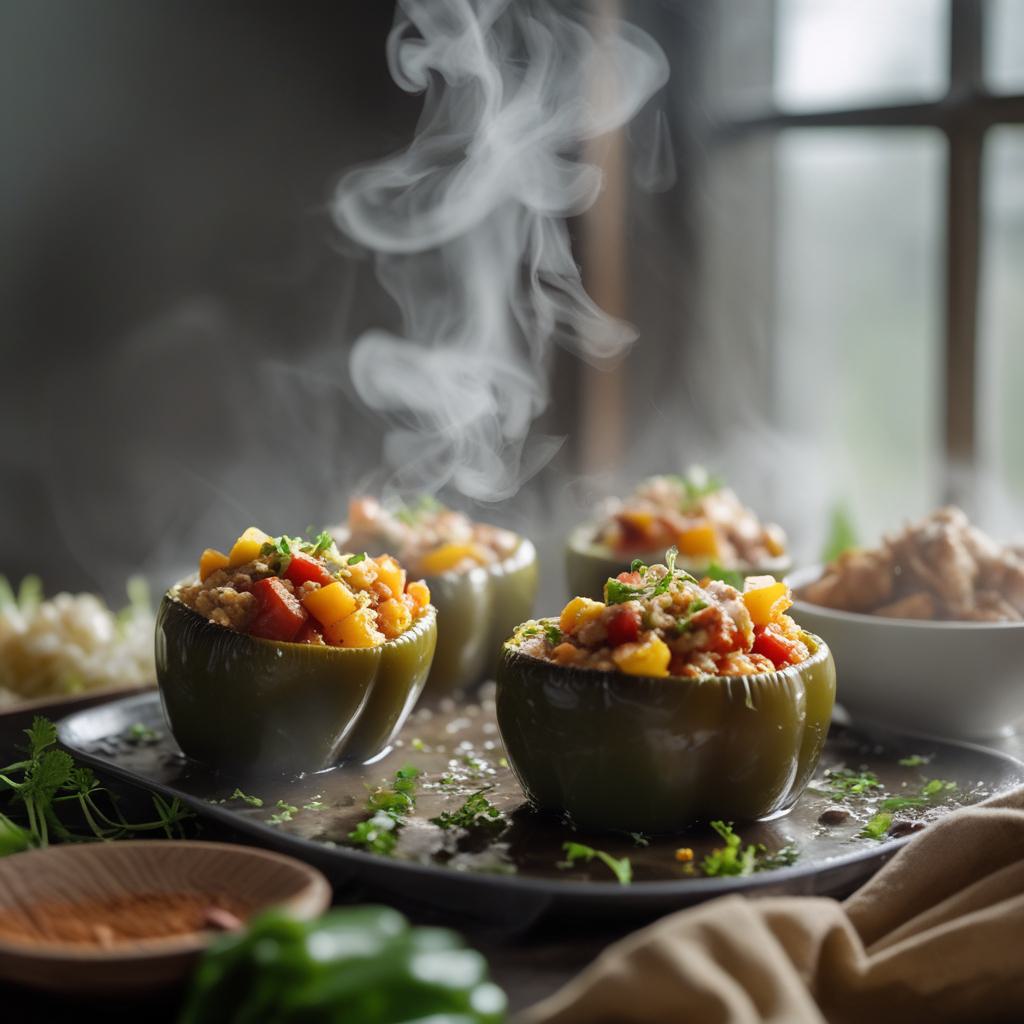 Slow-Cooker Stuffed Peppers with Ground Beef