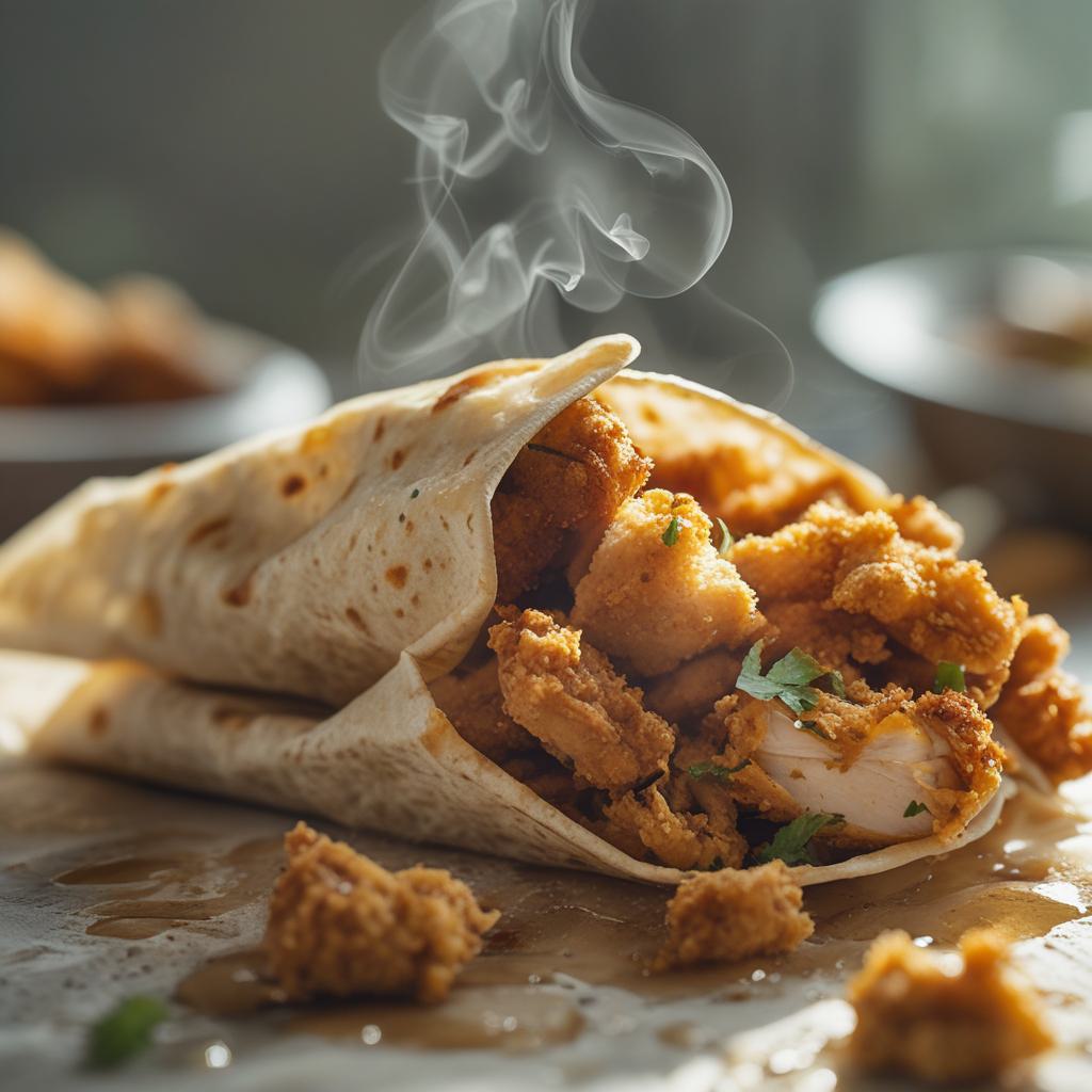 Healthy Air Fryer Chicken Lunch Wraps