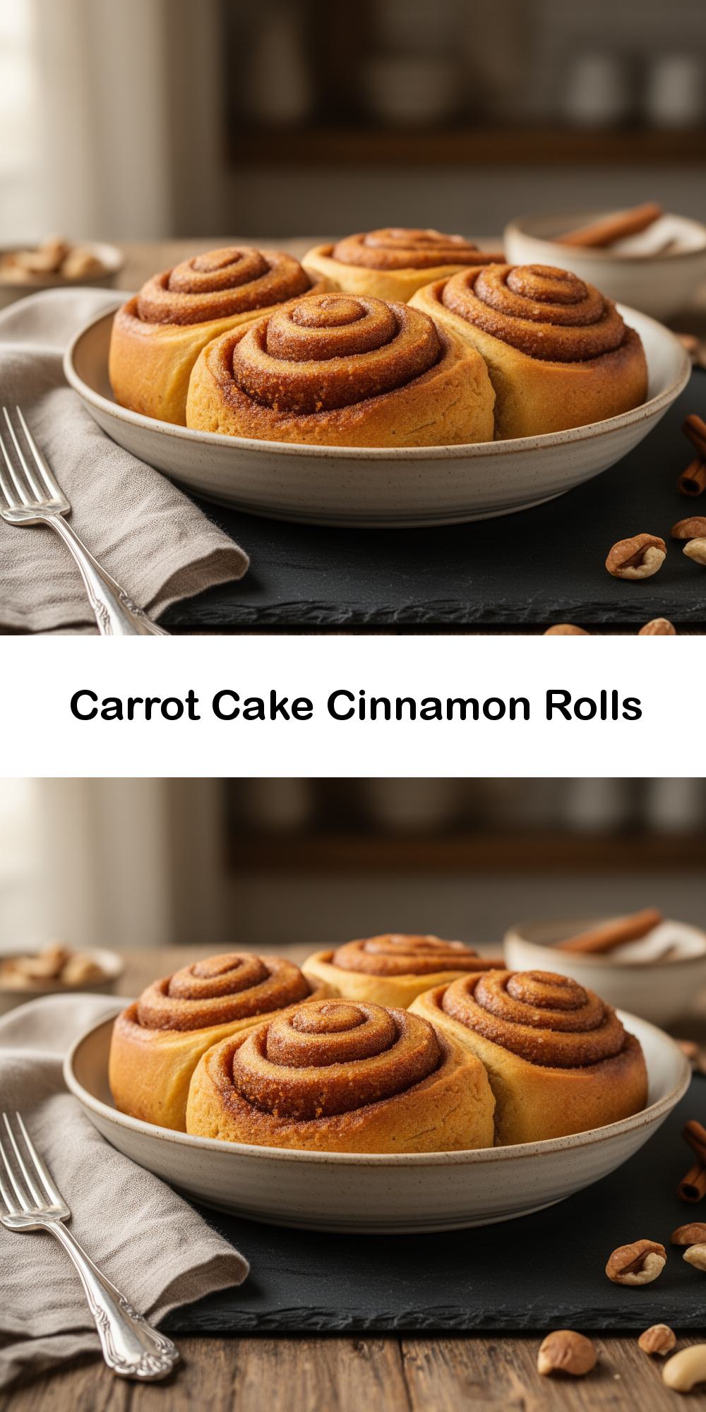 Carrot Cake Cinnamon Rolls