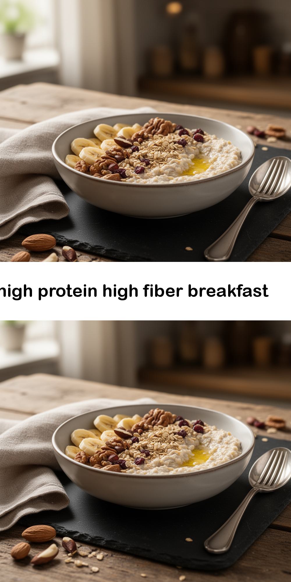 high protein high fiber breakfast