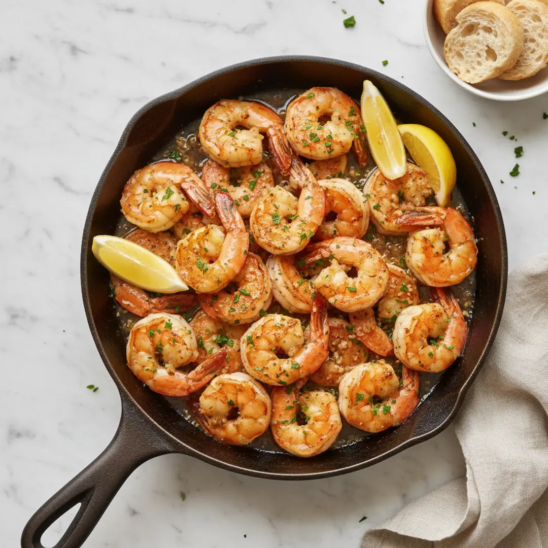 easy garlic butter shrimp recipe, garlic butter shrimp scampi linguine, air fryer garlic butter shrimp